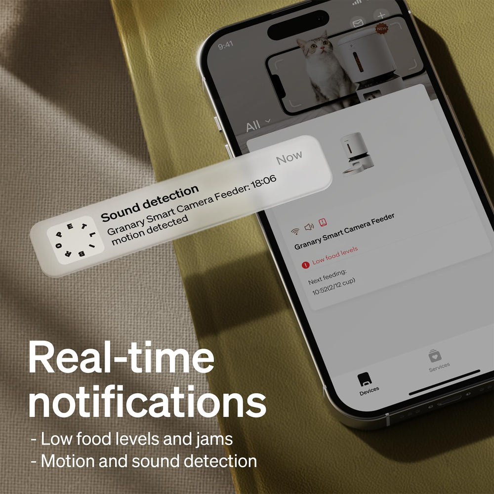 PETLIBRO two-way audio lets you comfort pets or call them to meals.