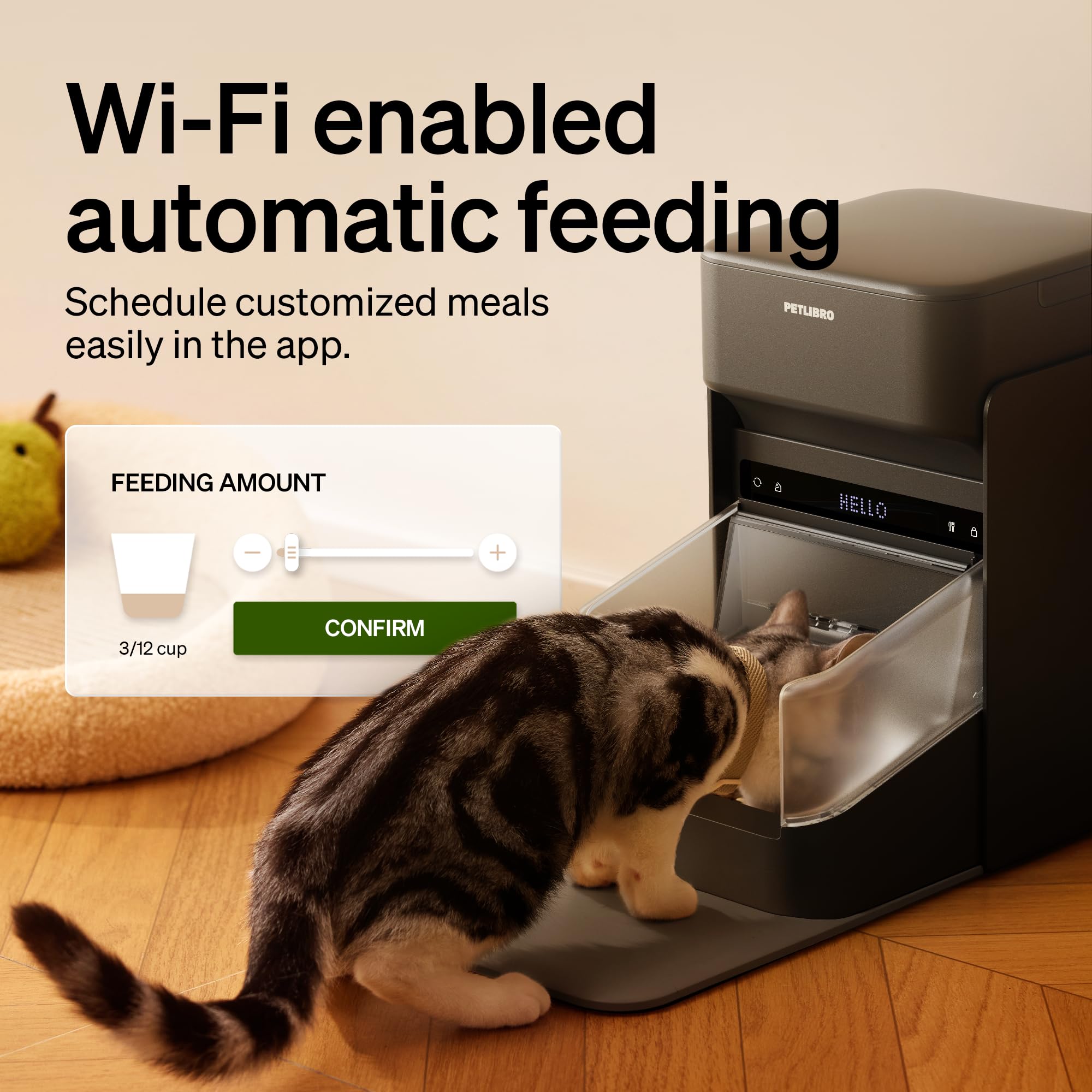 PETLIBRO battery backup ensures continuous feeding during outages.