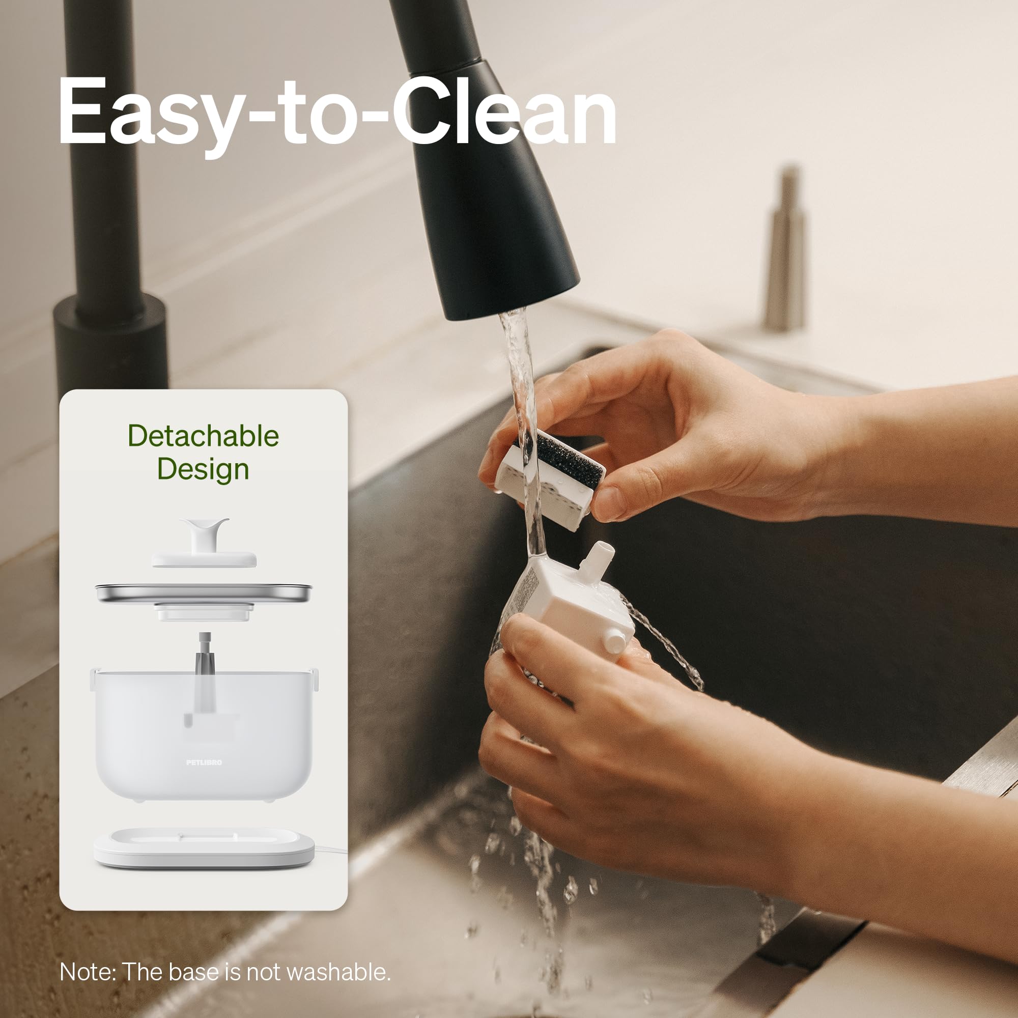 PETLIBRO cat fountain vertical filtration for clean, fresh water.