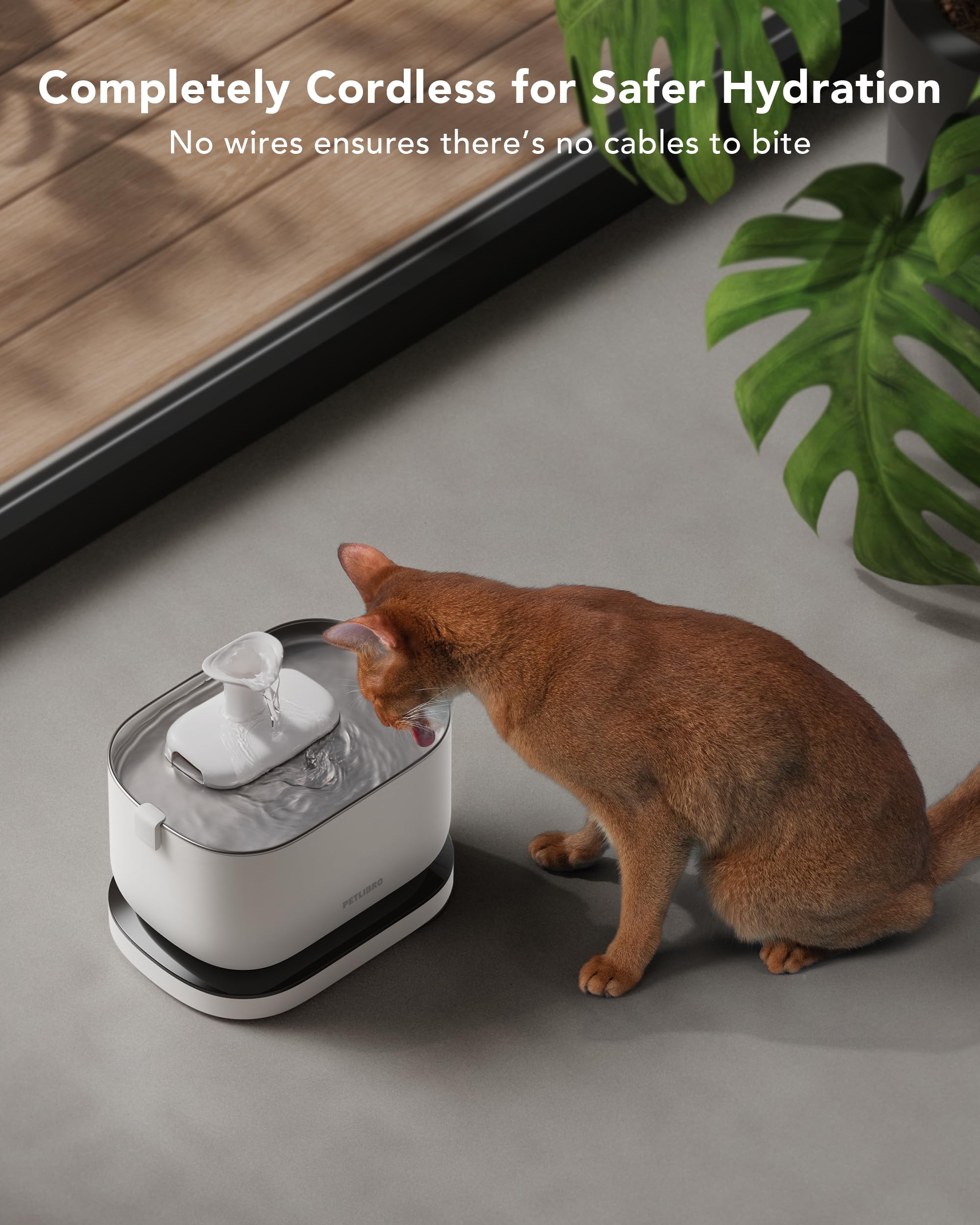 PETLIBRO cat fountain with 2.5l tank supports daily hydration
