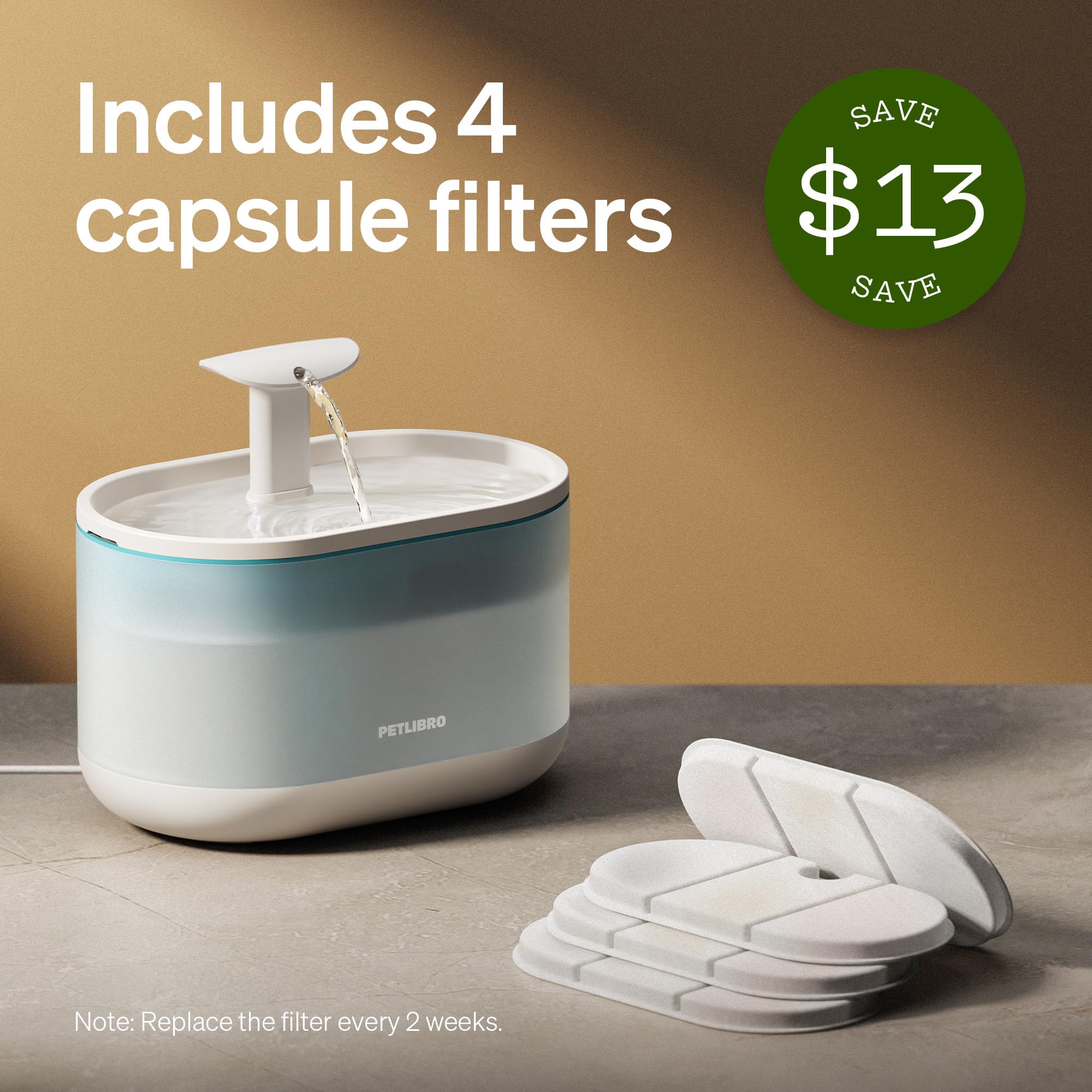 PETLIBRO fountain pre-filter pump extends life and reduces debris
