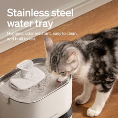 PETLIBRO Cat Water Fountain with stainless-steel tray for easy cleaning