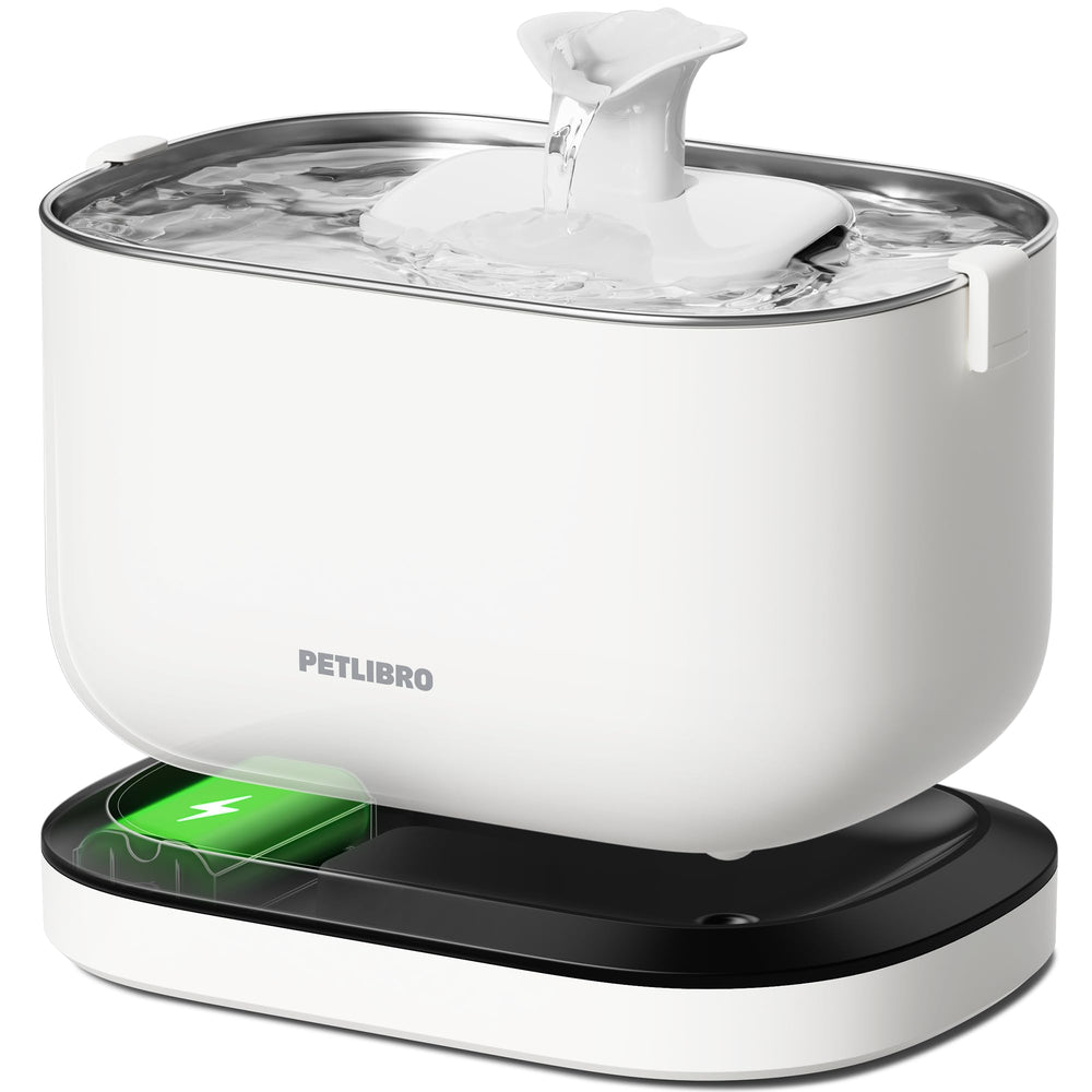 PETLIBRO cordless cat water fountain demonstrates cordless hydration for pets
