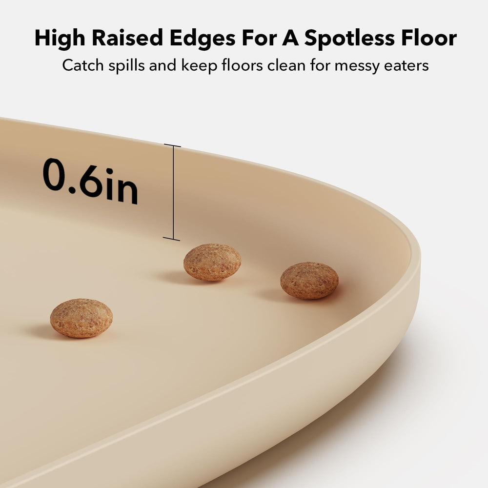 PETLIBRO Cove mat's 15mm edge contains spills and crumbs.
