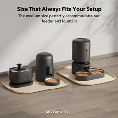 PETLIBRO Cove mat fits feeders and bowls, keeping the station tidy.