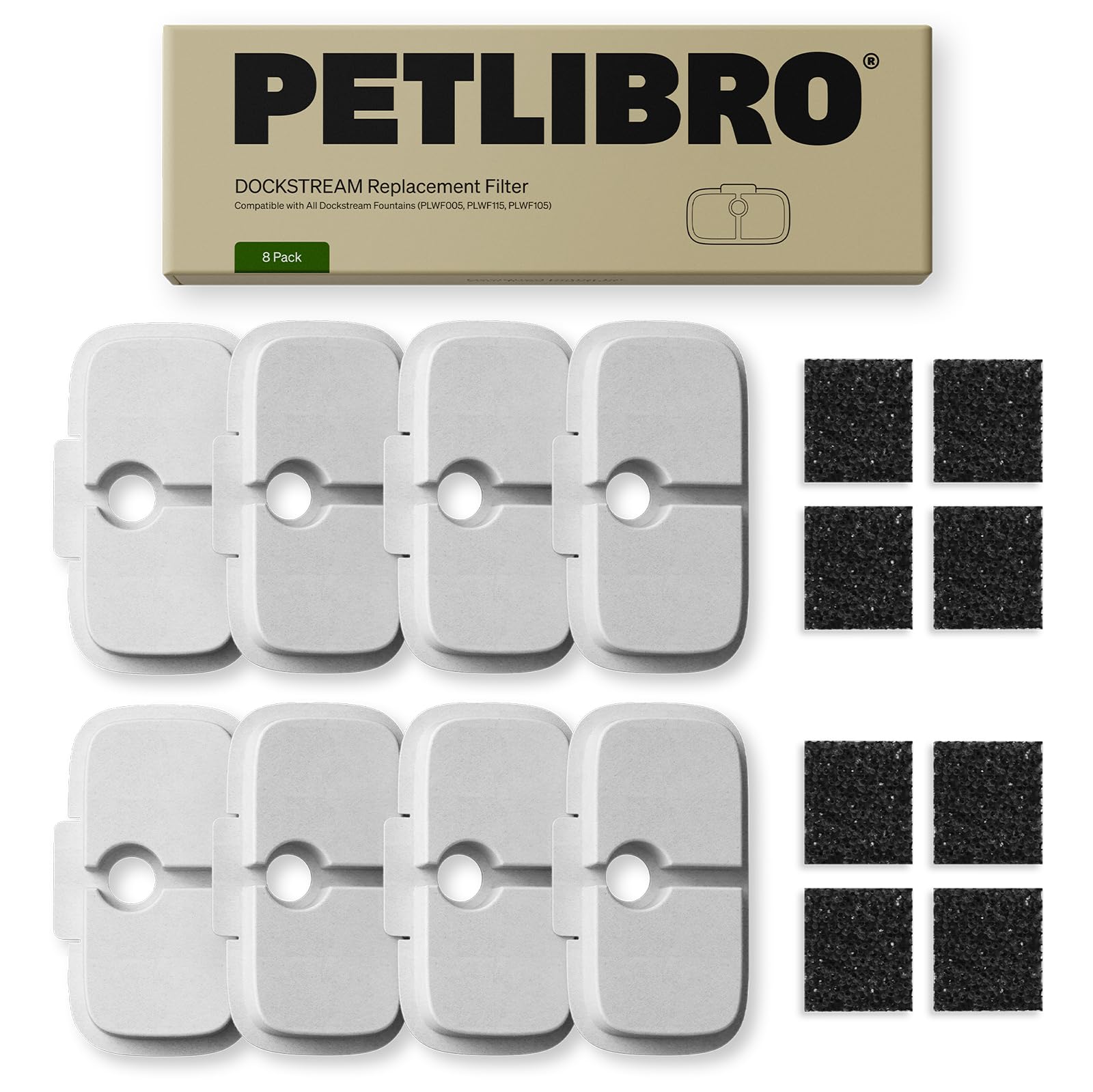 PETLIBRO Dockstream filter setup shows an easy, tool-free replacement for fresher water