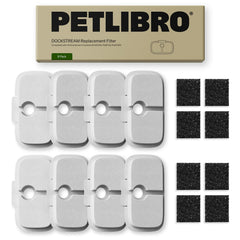 PETLIBRO Dockstream filter setup shows an easy, tool-free replacement for fresher water