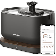 PETLIBRO Dockstream fountain with stainless steel tray for easy cleaning and maintenance.