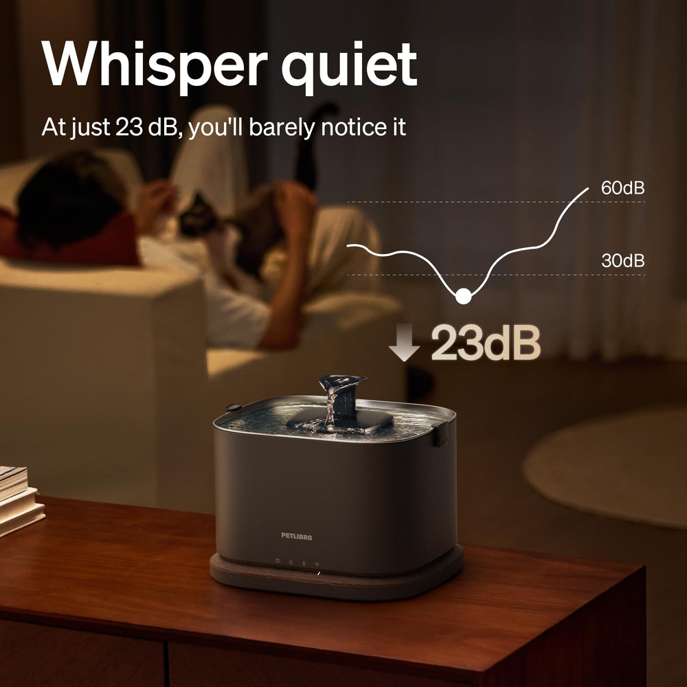 PETLIBRO Dockstream 2 whisper-quiet operation in a calm home setting.