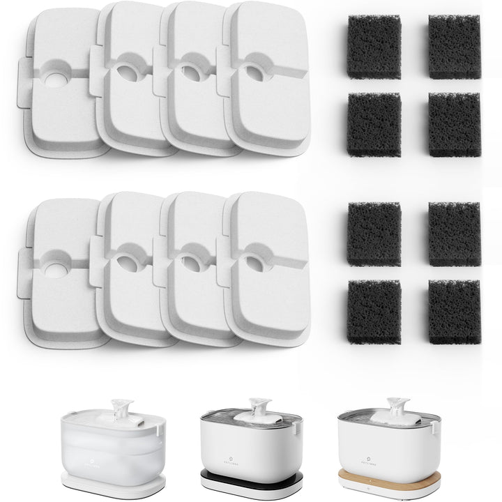 PETLIBRO official replacement filter packaging shows the 8-pack for quick fountain maintenance.
