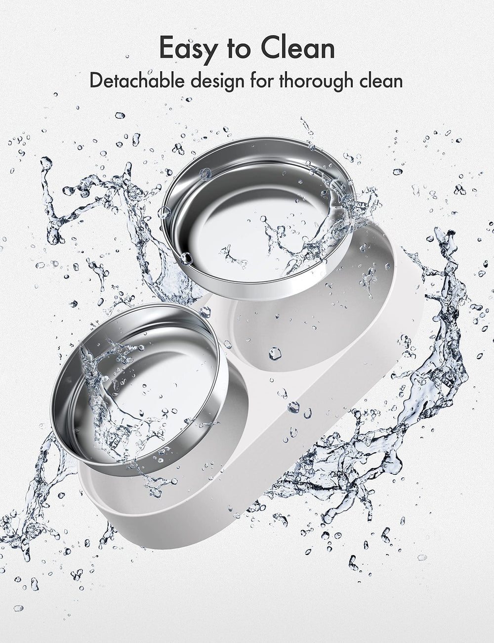 PETLIBRO food-grade stainless steel bowl for hygienic meals.