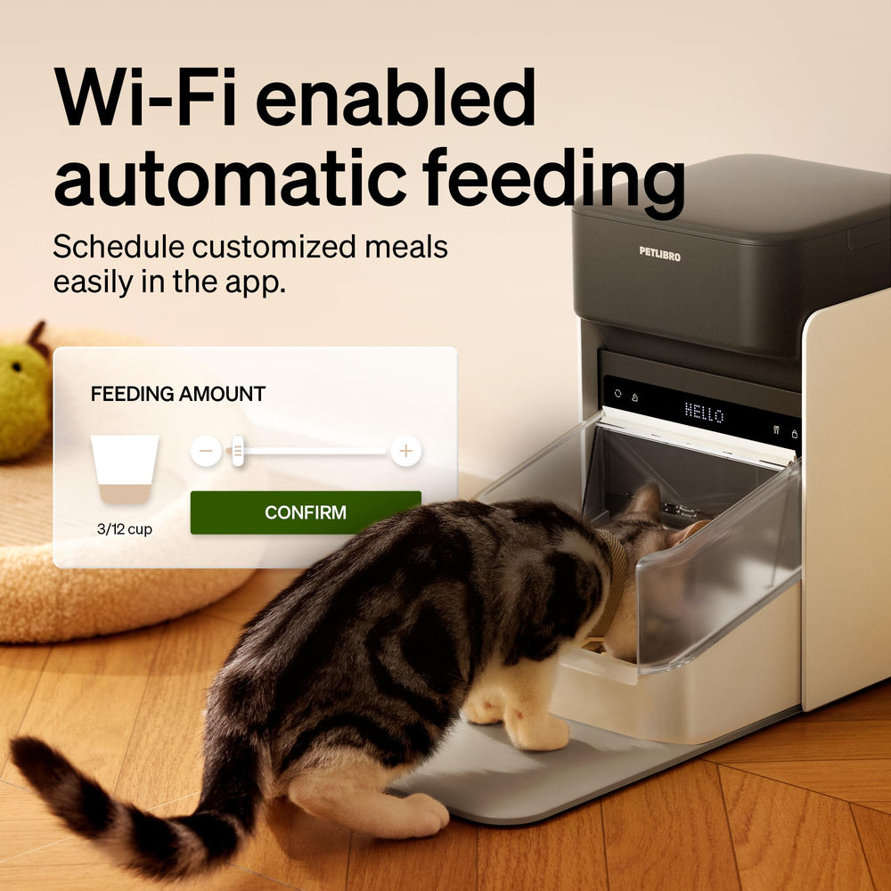 PETLIBRO freshness system with seal and desiccant preserving kibble