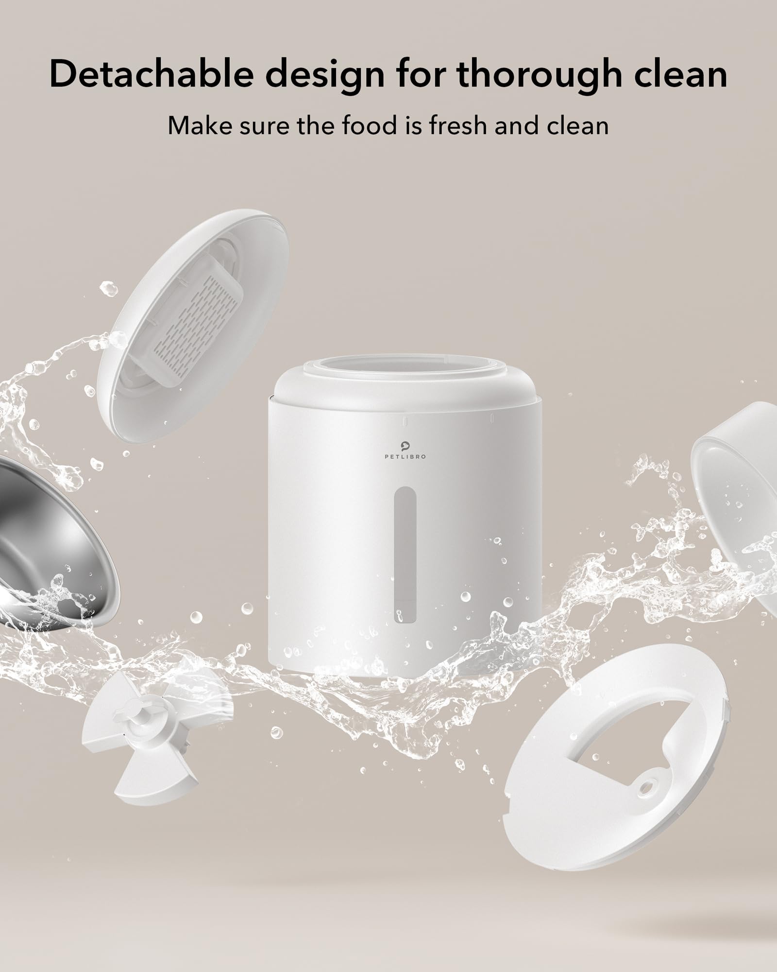 PETLIBRO Granary BPA-free removable parts for easy cleaning.