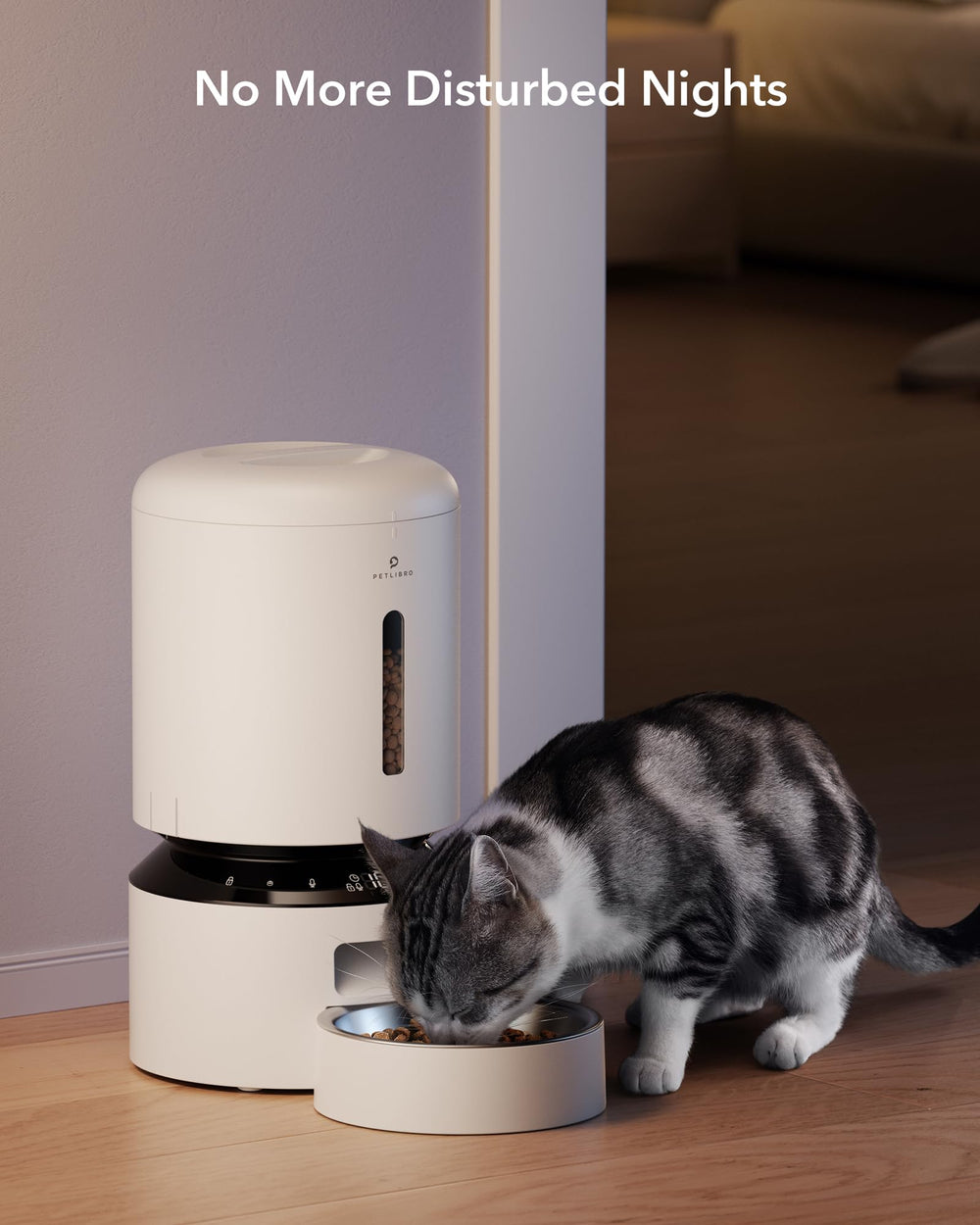 PETLIBRO Granary dual power supply with USB-C backup.