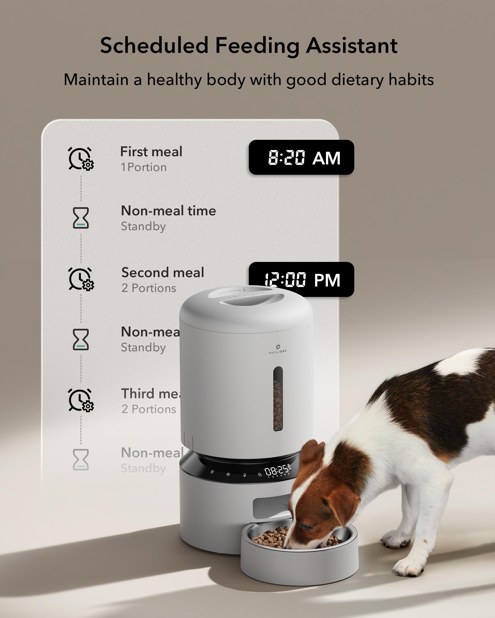 PETLIBRO Granary lid desiccant seal system preserves freshness.