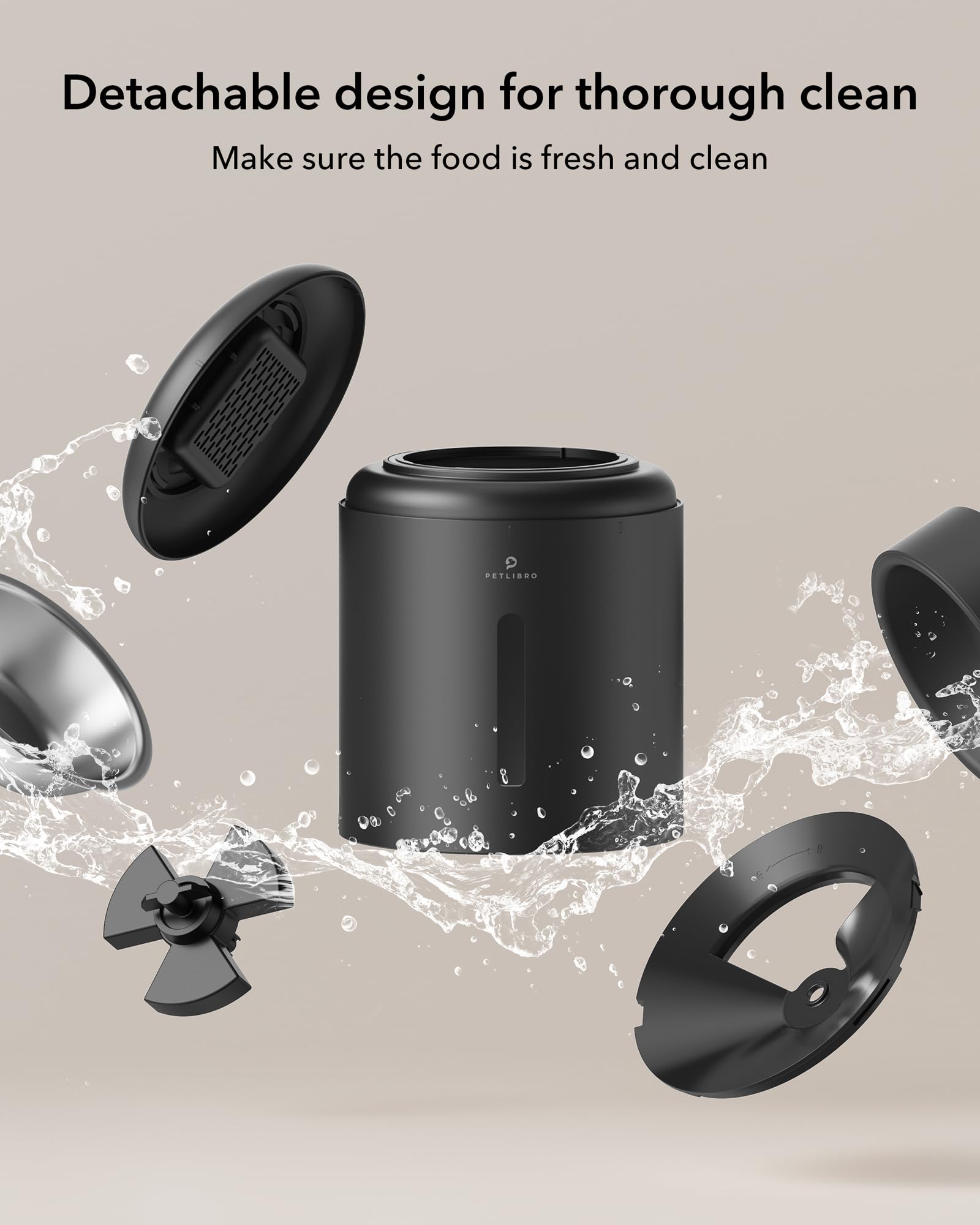 PETLIBRO Granary removable BPA-free parts simplify cleaning routines.