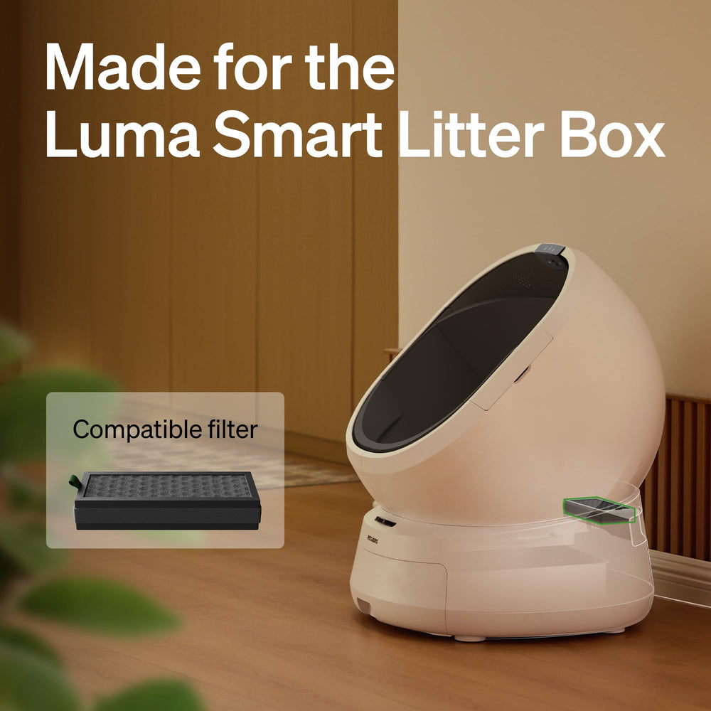 PETLIBRO Luma litter box setup close-up shows simple installation.