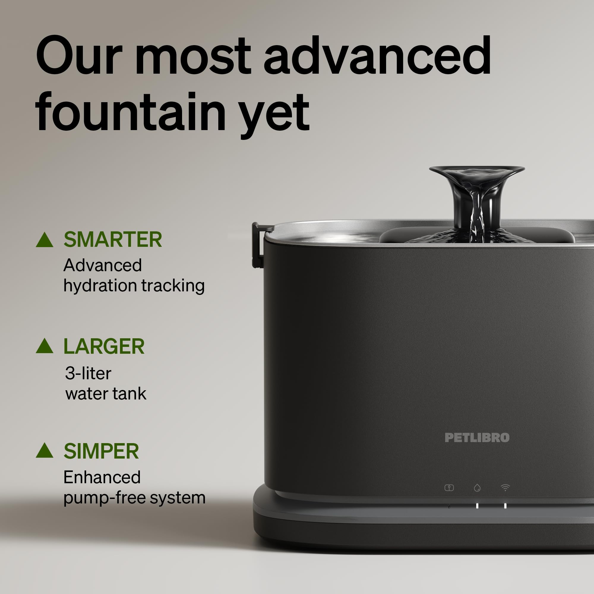 PETLIBRO pump-free design keeps wires out of water for easier maintenance.