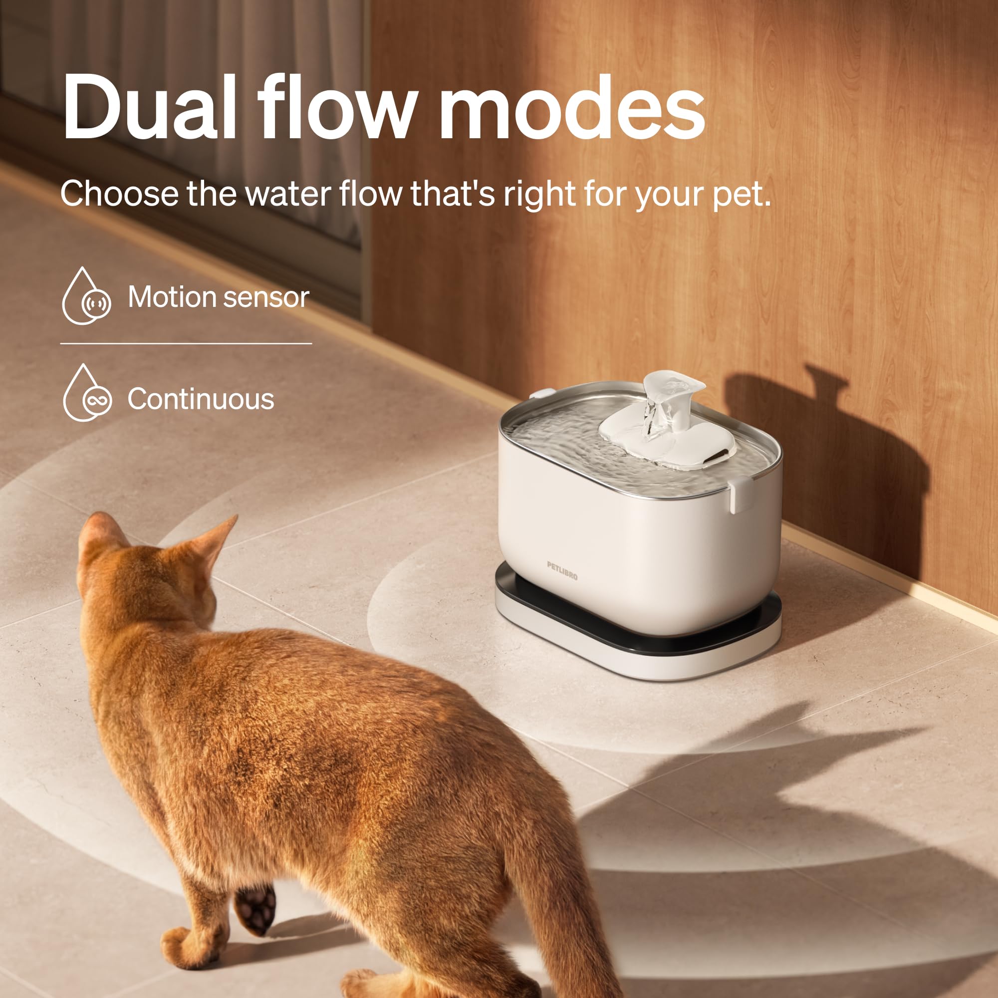 PETLIBRO Quiet pump ensures smooth water flow and low noise