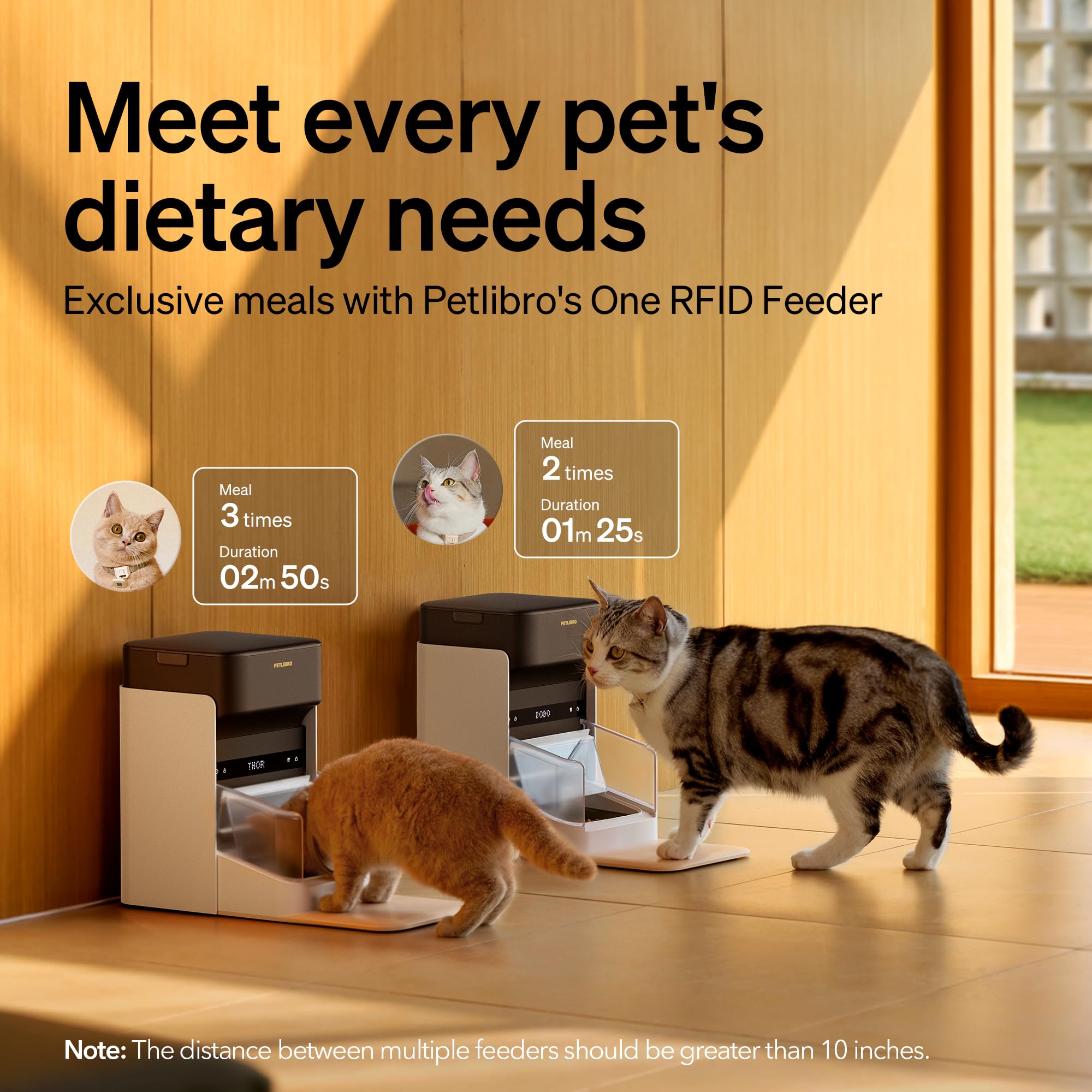 RFID collar tag for PETLIBRO feeder recognition.