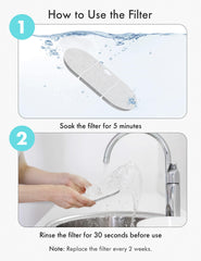 PETLIBRO soak-filter for 5 minutes before use improves performance.