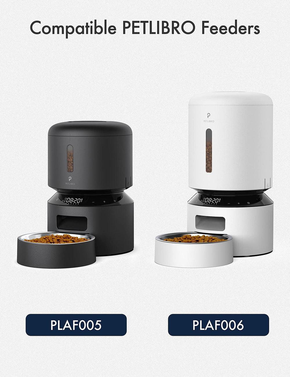 PETLIBRO two-cat friendly design prevents food competition between pets.