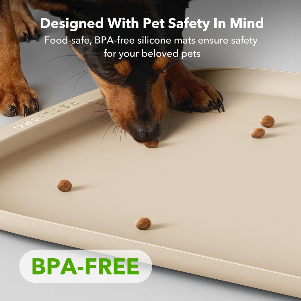 PETLIBRO waterproof, non-slip mat stays in place during feeding.