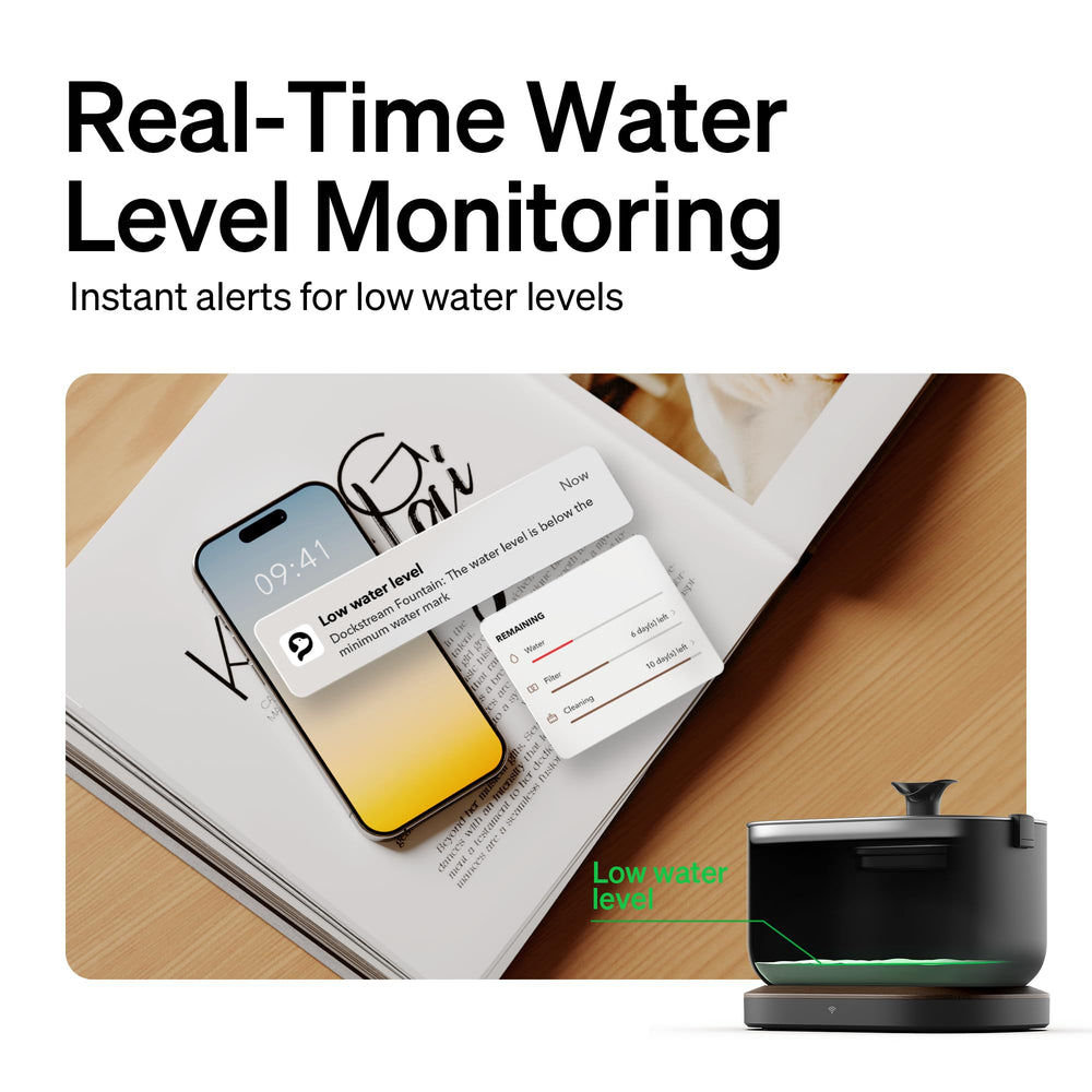 PETLIBRO wireless pump reduces cable clutter during cleaning.
