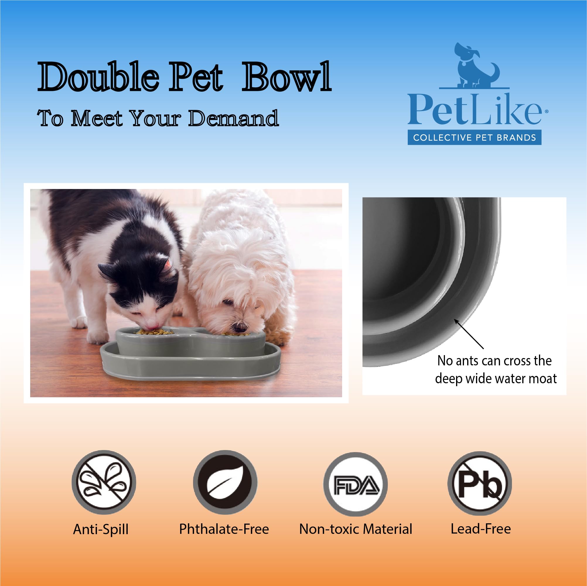 PetLike Ants Away dishwasher-safe bowls for easy cleaning