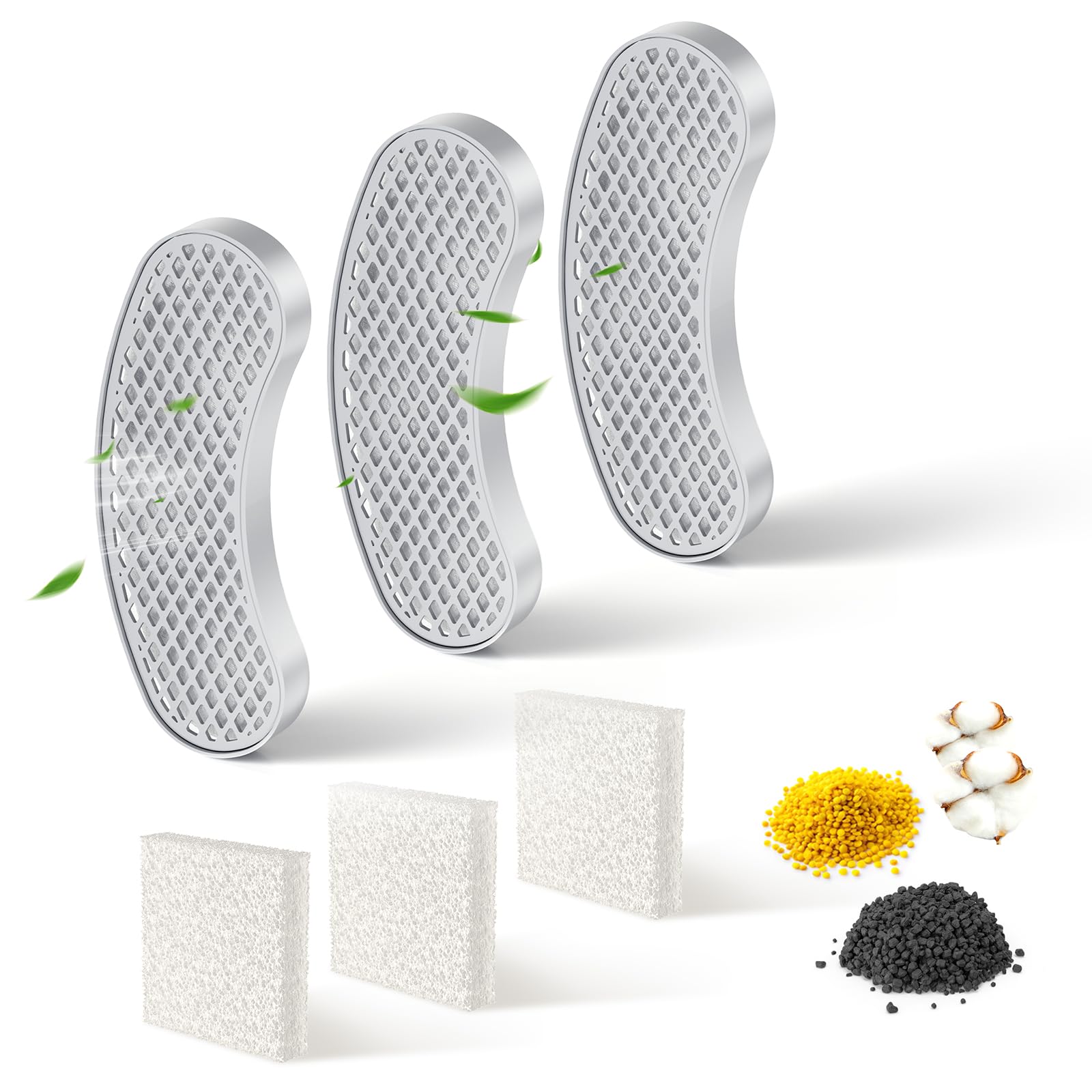 Petlipo replacement filters 3-pack improve water quality for pets