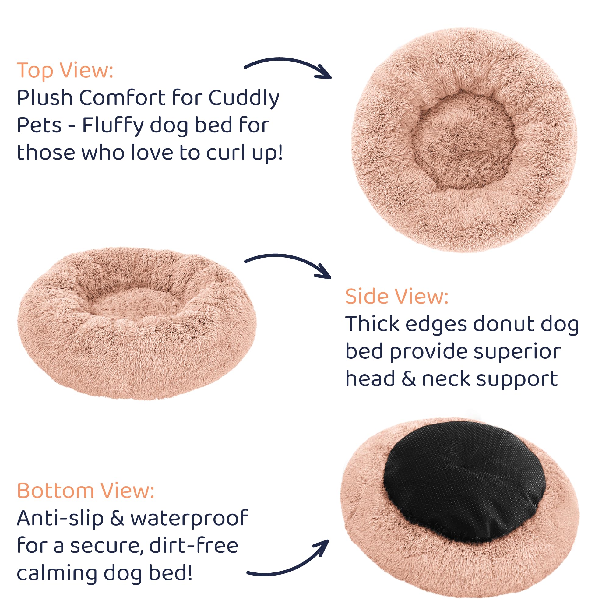 Petloox Donut Dog Bed modern decor complements home interiors.
