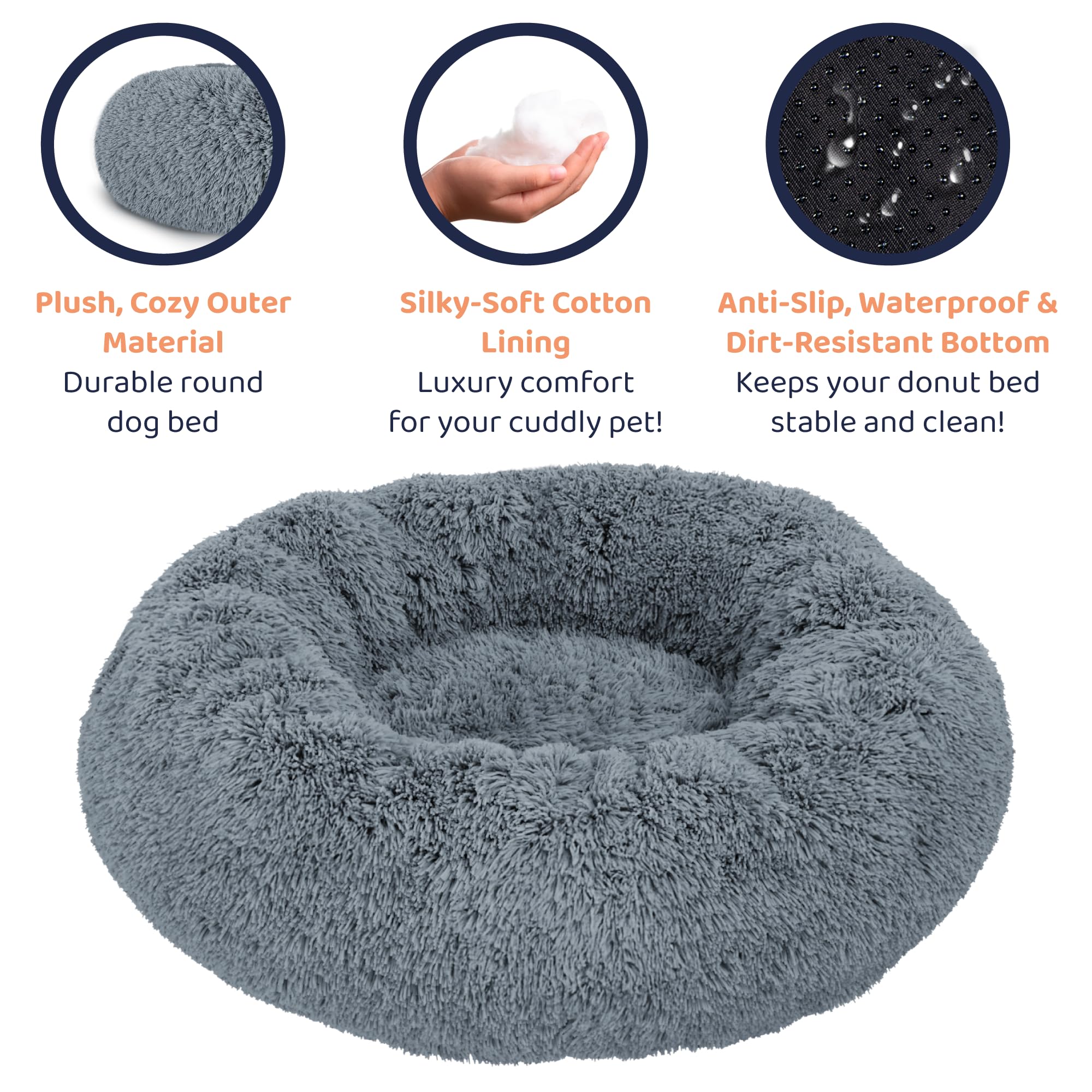 Petloox Donut Dog Bed Small to XL range for all breeds