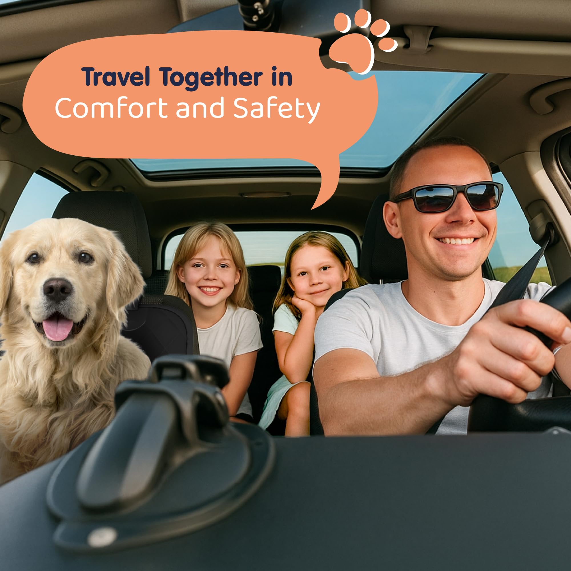Petloox front seat cover bucket and captain chair fit protects seats in all vehicles.