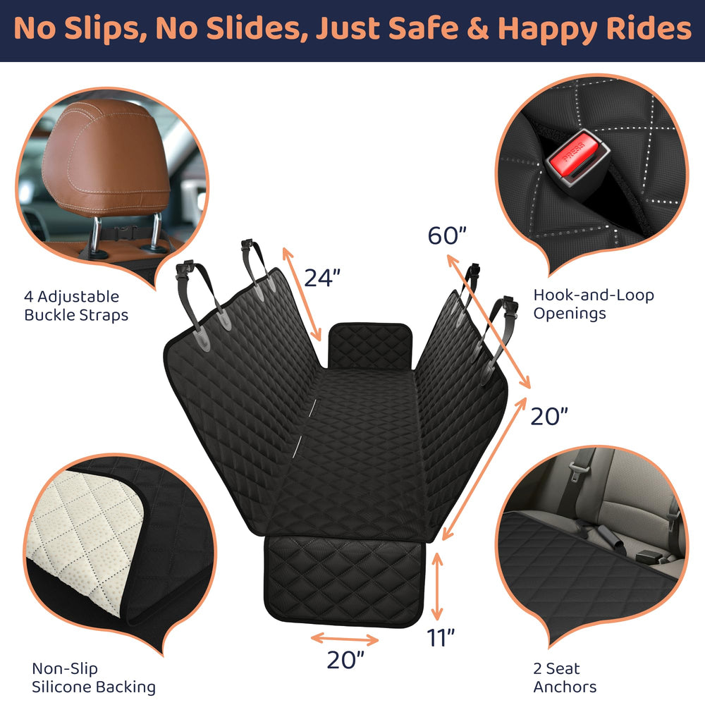 Petloox XL dog car seat cover side flaps guard doors from scratches.