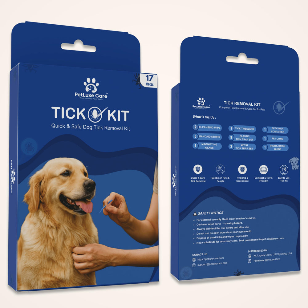 PetLuxe Care kit shown during a family walk with a dog