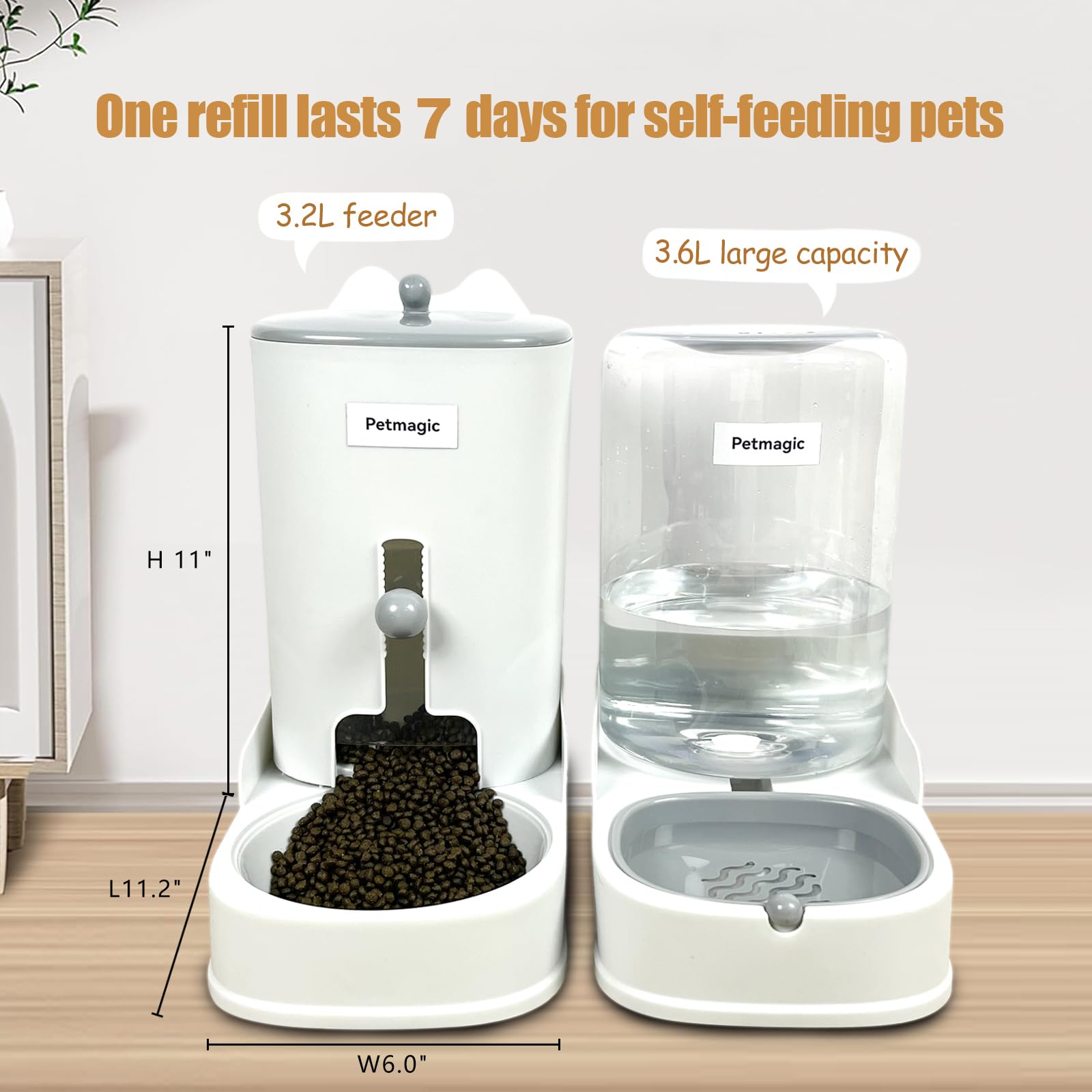 Petmagic double-layer water bowl with filter in action.