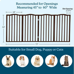 PETMAKER 72-inch wide gate helps create flexible room boundaries for small and medium pets.