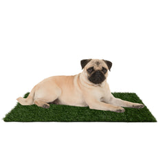 PETMAKER artificial grass puppy pad set—three-pack on display for home potty training.