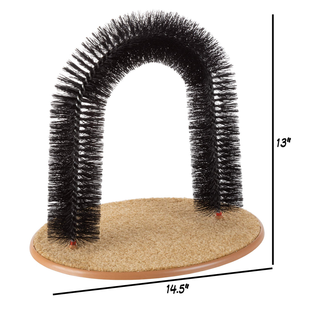 PETMAKER Cat Arch Massager delivers soothing rubs for a relaxed feline.