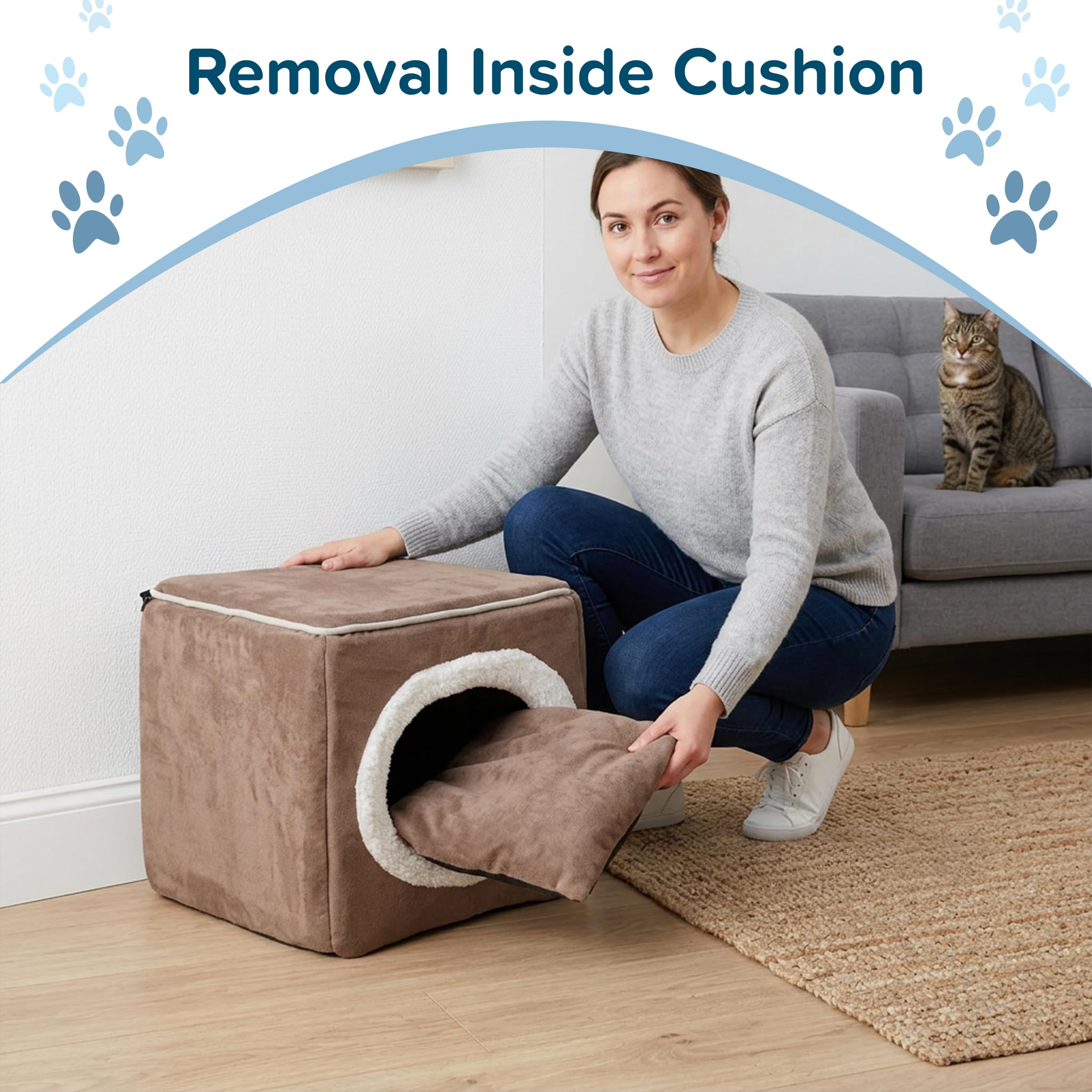 PETMAKER Cat House privacy cave offering a calm retreat