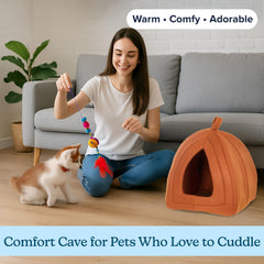 PETMAKER Cat House small size 13x13 fits into most home decor for a cozy retreat.