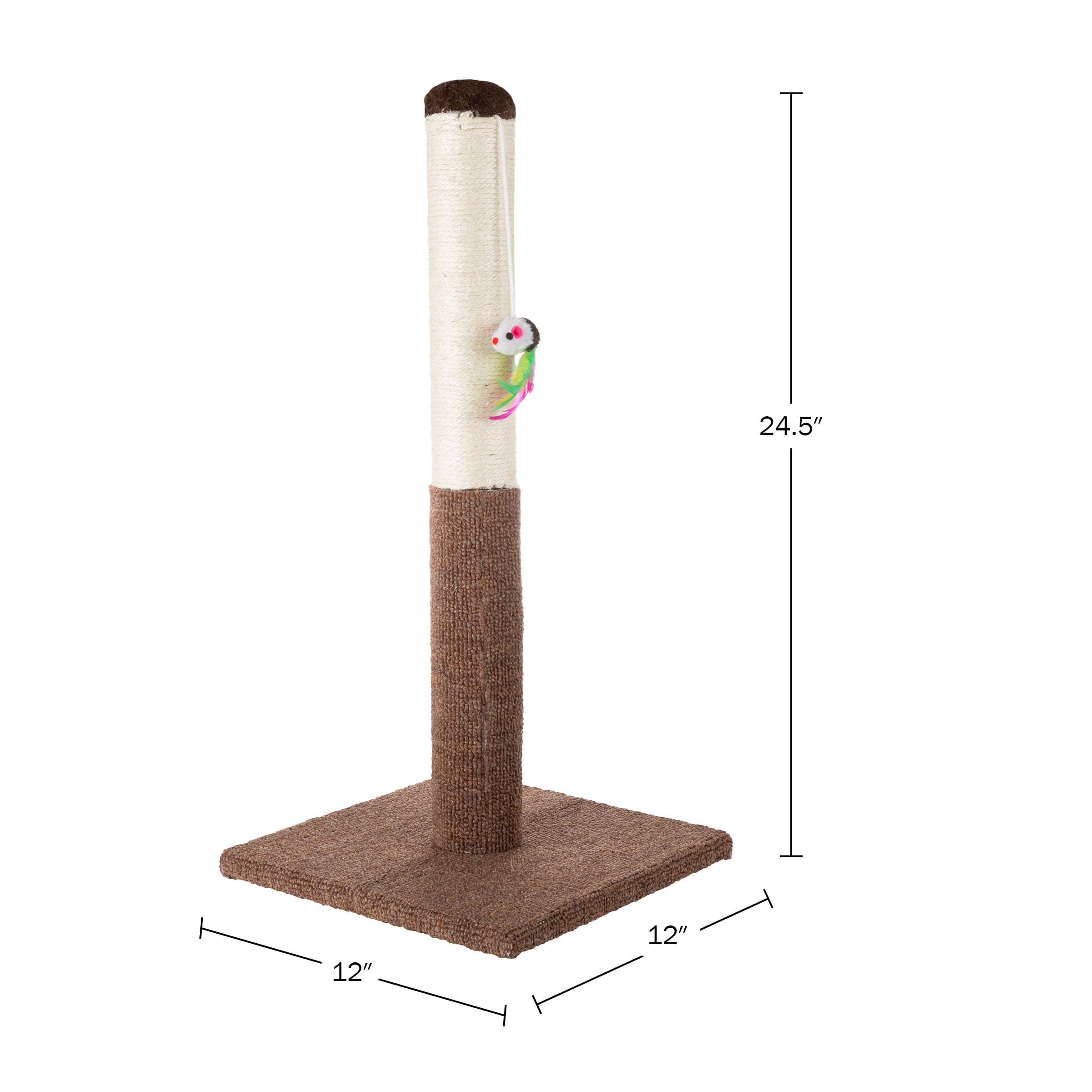 PETMAKER 24.5-inch post in neutral brown complements decor.