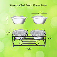 PETMAKER decorative dog bowl stand elevates feeding area.