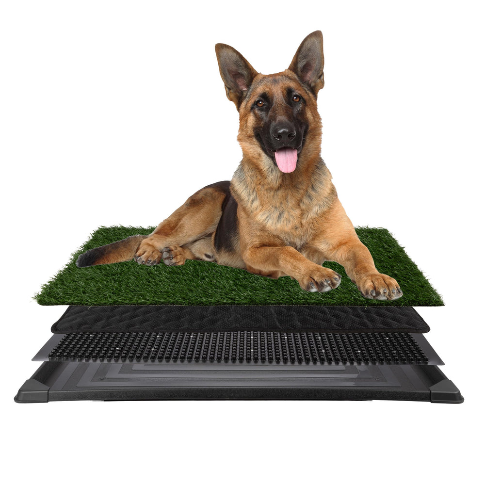 PETMAKER dog grass pad, 35.5x23.5 inches, ideal for indoor potty training.
