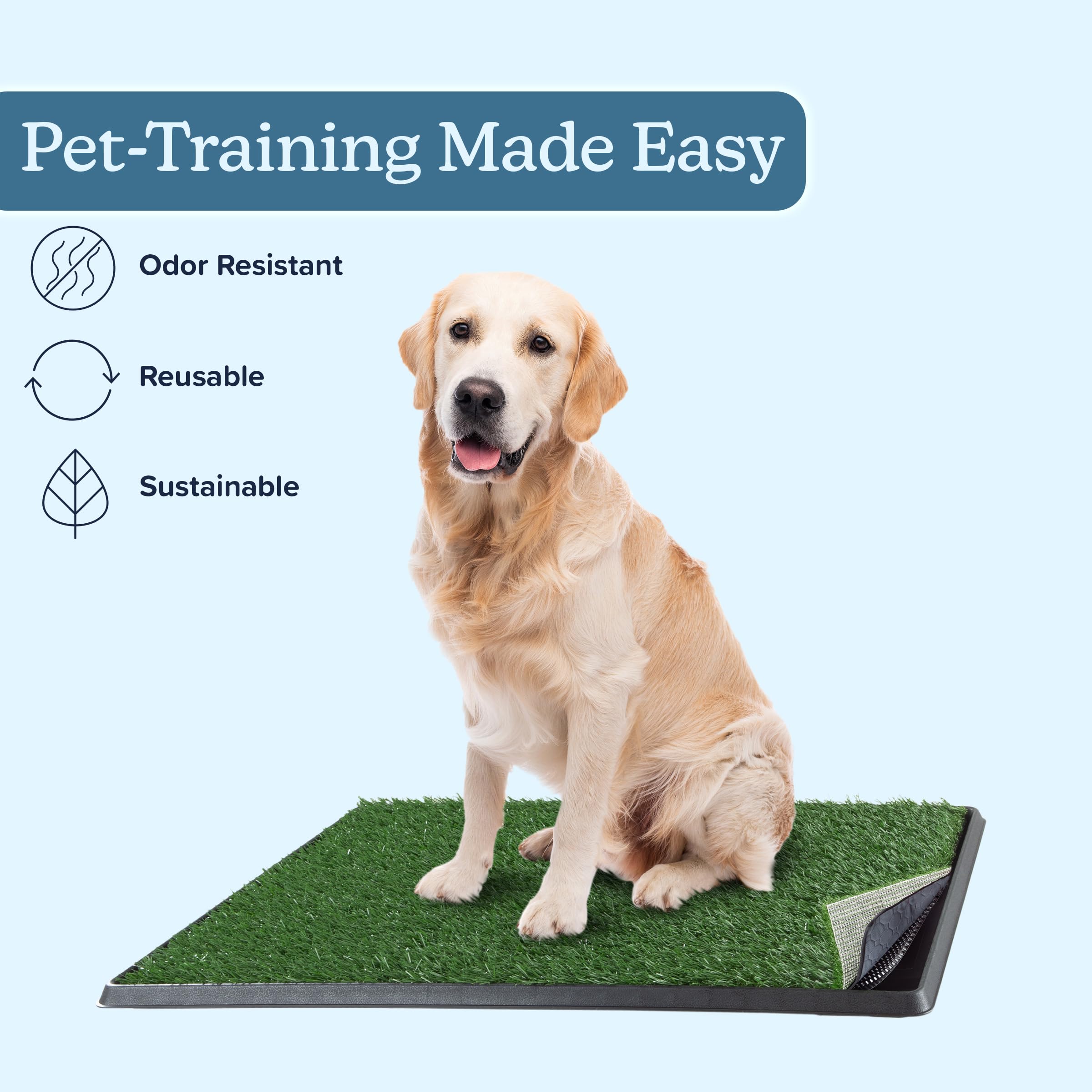 PETMAKER durable collection tray captures liquids for easy cleanup.