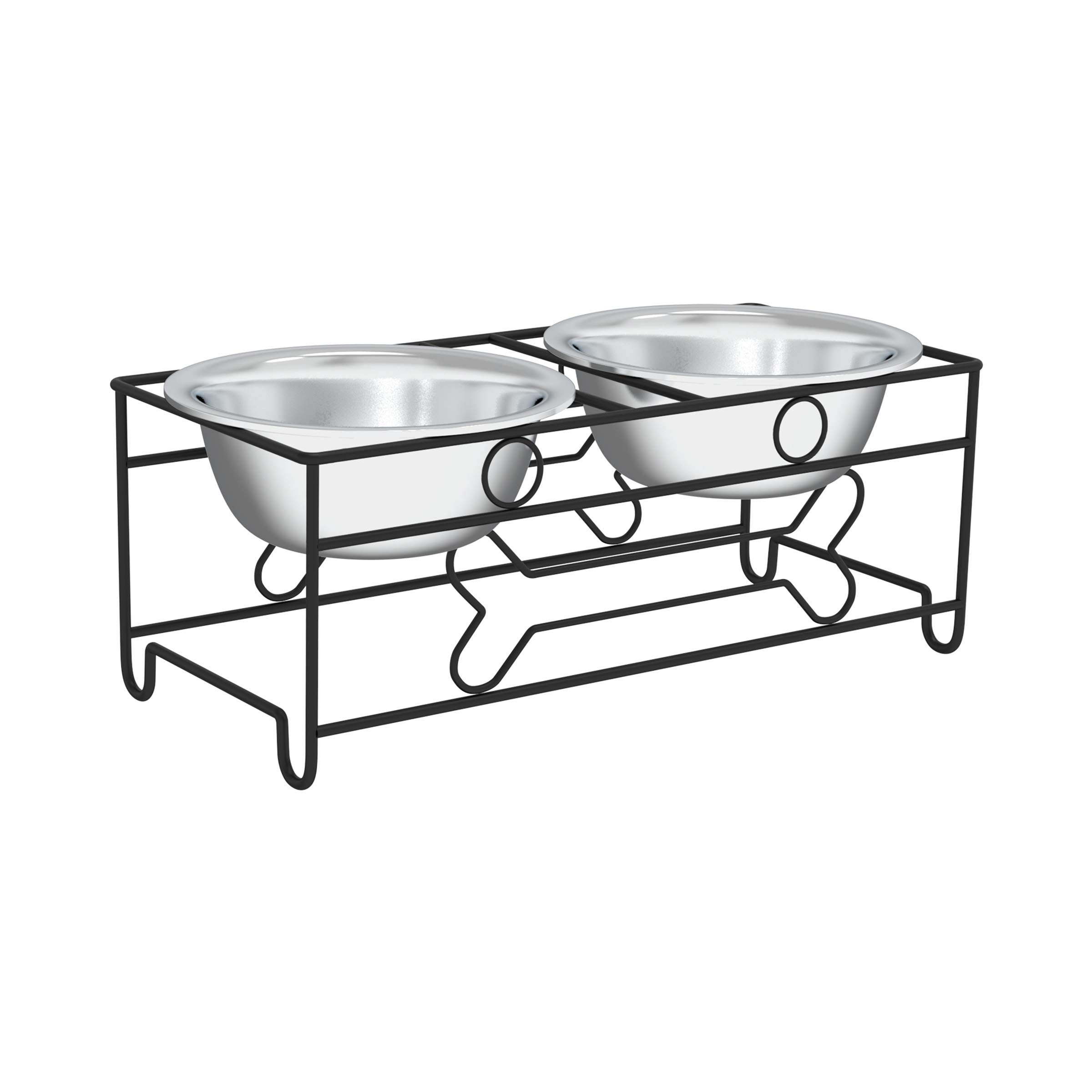 PETMAKER elevated design promotes comfortable eating for larger dogs.