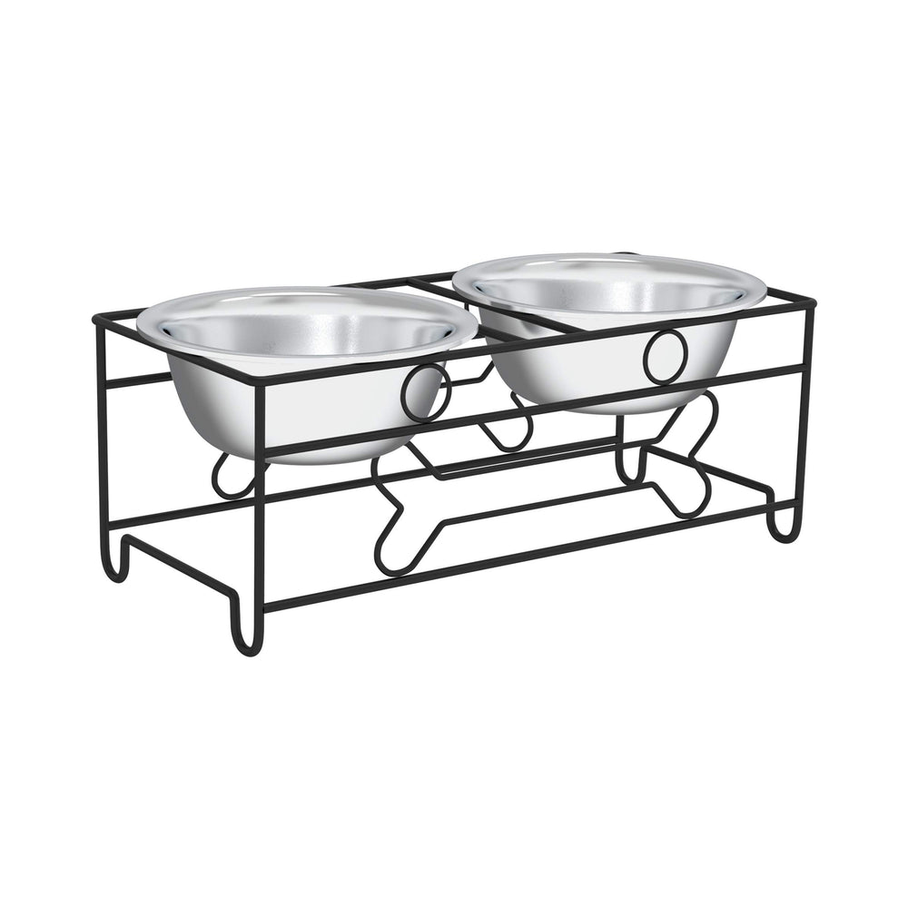 PETMAKER elevated design promotes comfortable eating for larger dogs.