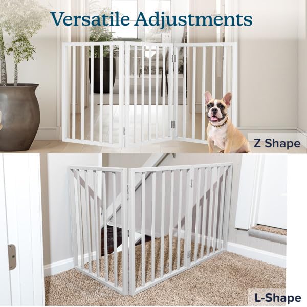 PETMAKER gate extended to fit openings from 33 to 46 inches.