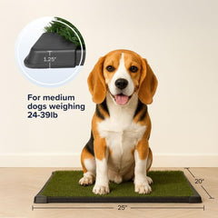 Close-up of PETMAKER grass mat texture, highlighting realistic surface for puppy potty