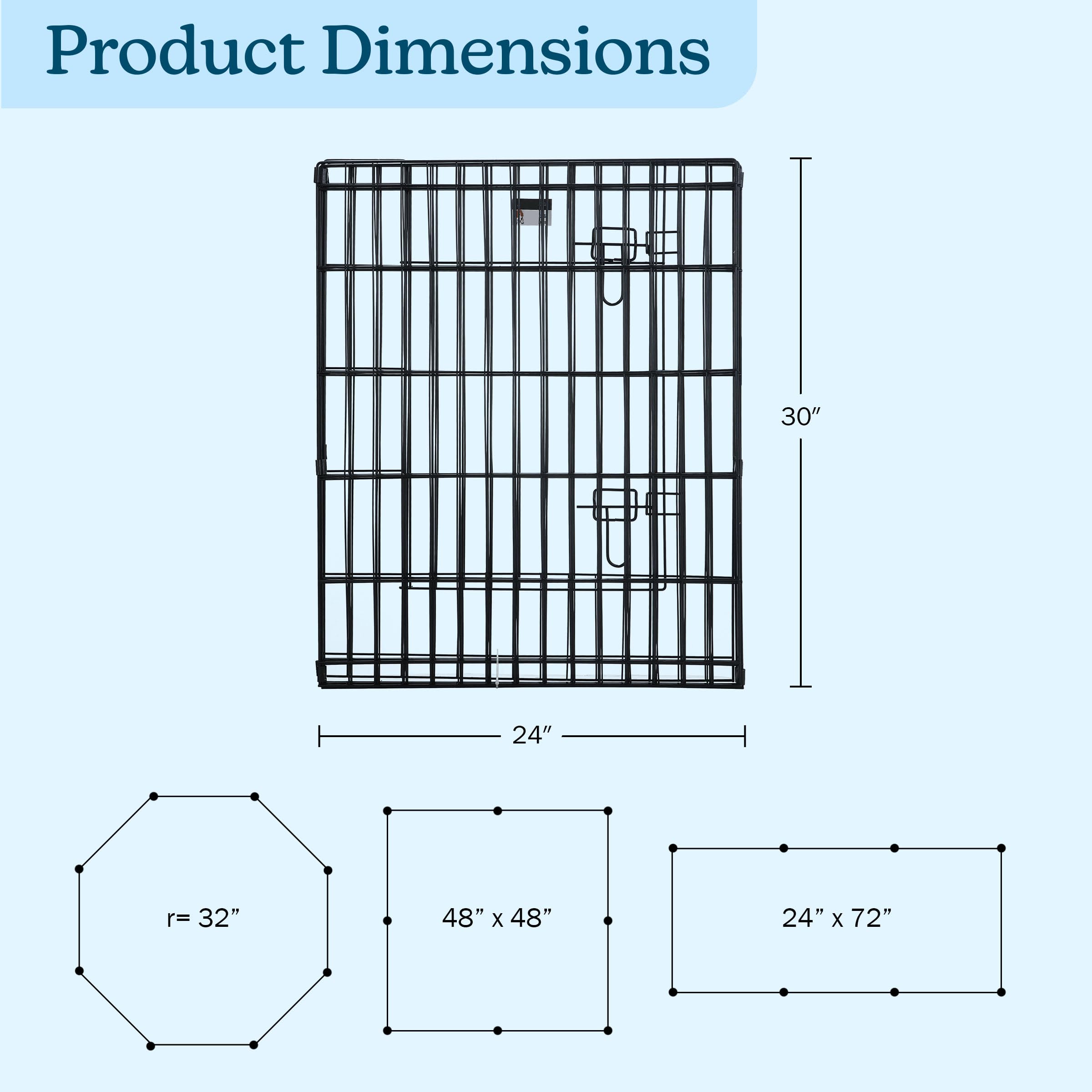 PETMAKER sturdy heavy-gauge wire with black satin finish.